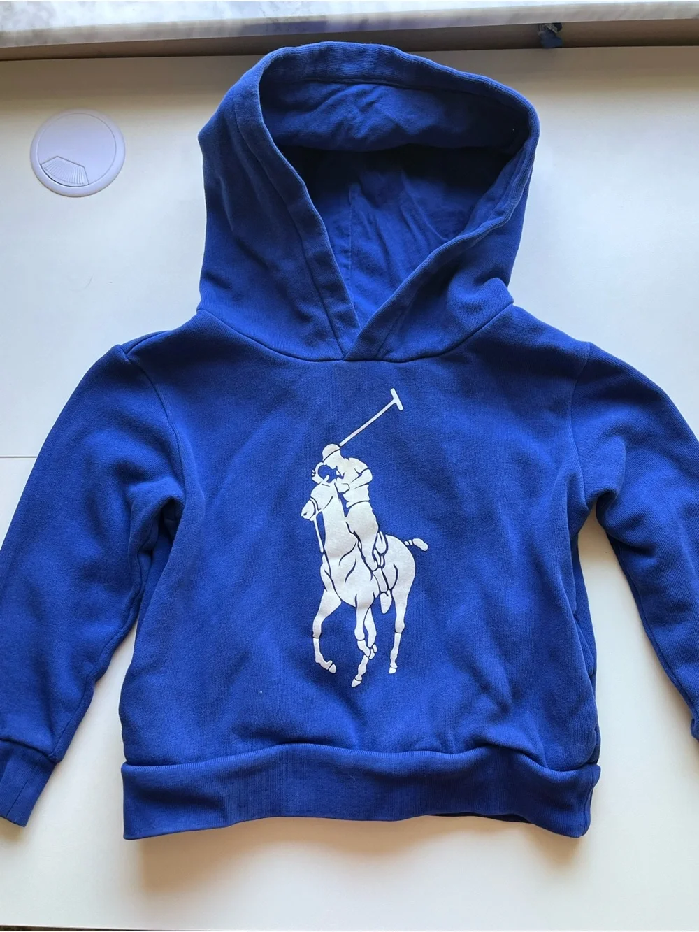 Ralph Lauren Kids Blue Polo Player Hoodie 3T